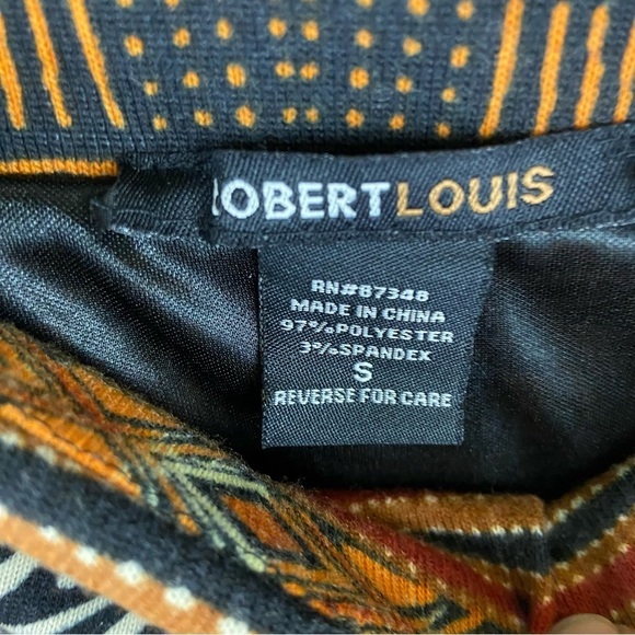 Robert Louis Long Knit Tribal Boho Mixed Print Skirt Women’s Size Small - Picture 3 of 6